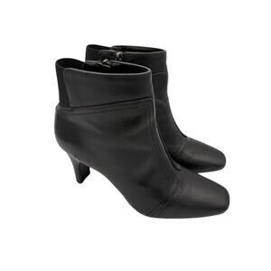 Bandolino Black Leather Ankle Booties Size 6.5